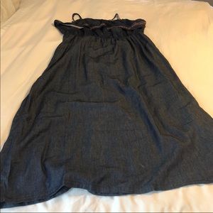 + Size Denim Maxi Dress